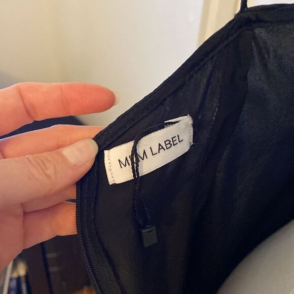 Revolve MLM Label Black Clyde Mini Dress Size Medium - Picture 11 of 14